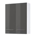 Hängeschrank 50cm Grau/Hochglanz Grau | Grau