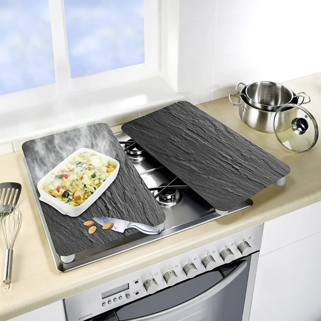 Abdeckplatte Schiefer (2er-Set) | Schwarz