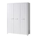 Kleiderschrank 144cm Weiß | Weiß