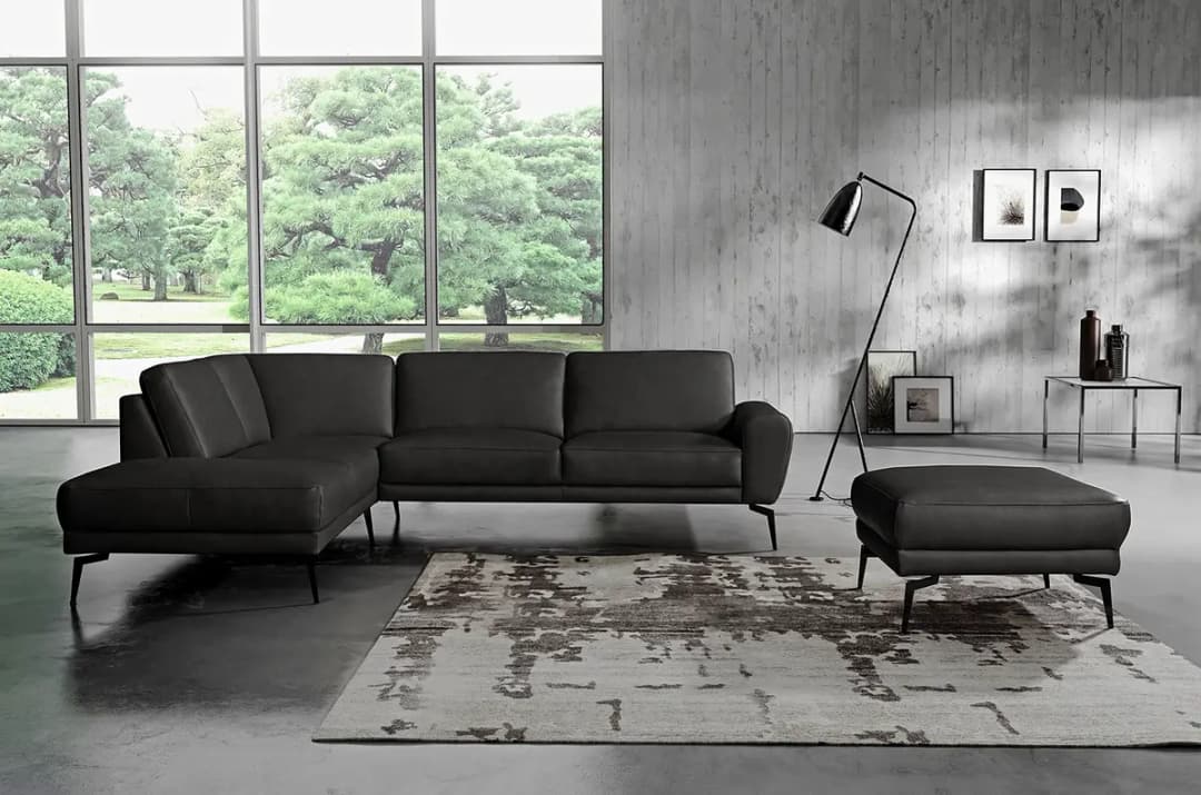 Ecksofa Nadra | Schwarz
