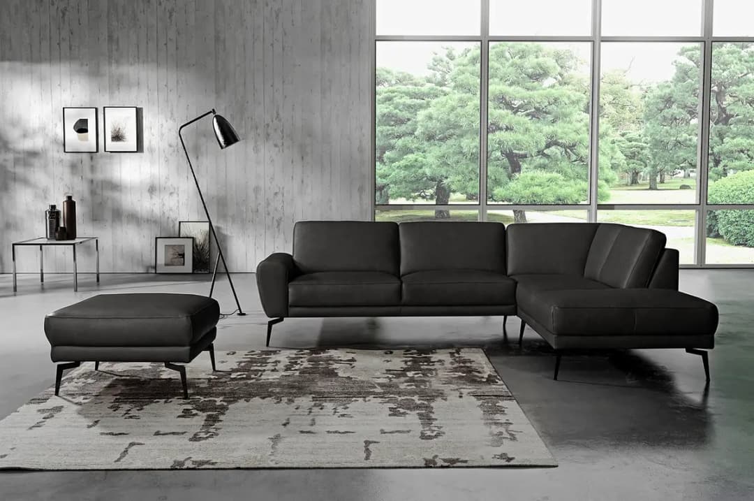 Ecksofa Nadra | Schwarz