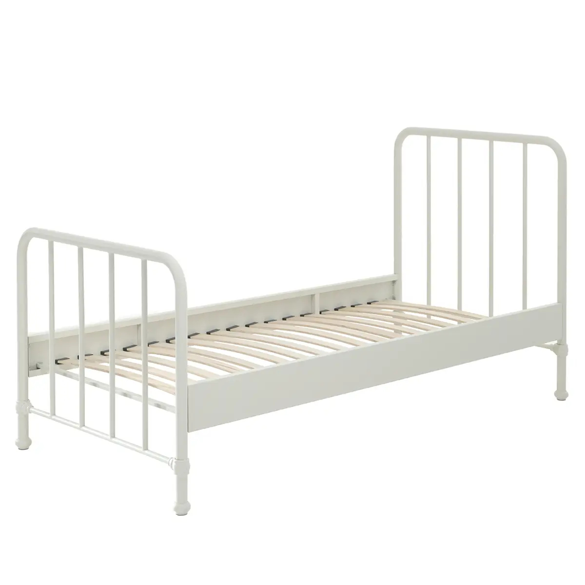 Einzelbett I 90 x 200cm Weiß/Weiß | Weiß