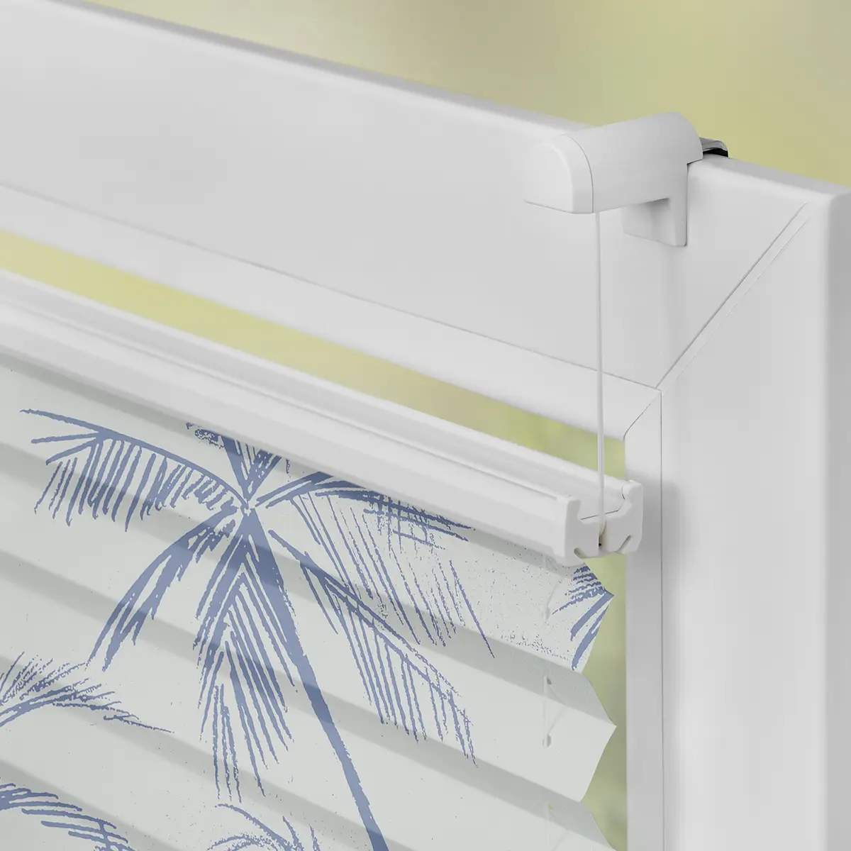 Plissee Klemmfix Blueprint Palms | Blau