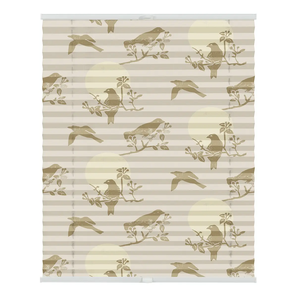 Plissee Klemmfix Moon Birds | Beige
