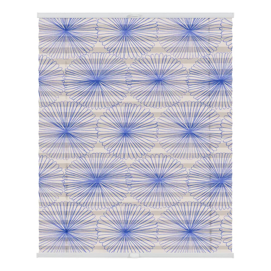 Plissee Klemmfix Flower Wheel | Blau