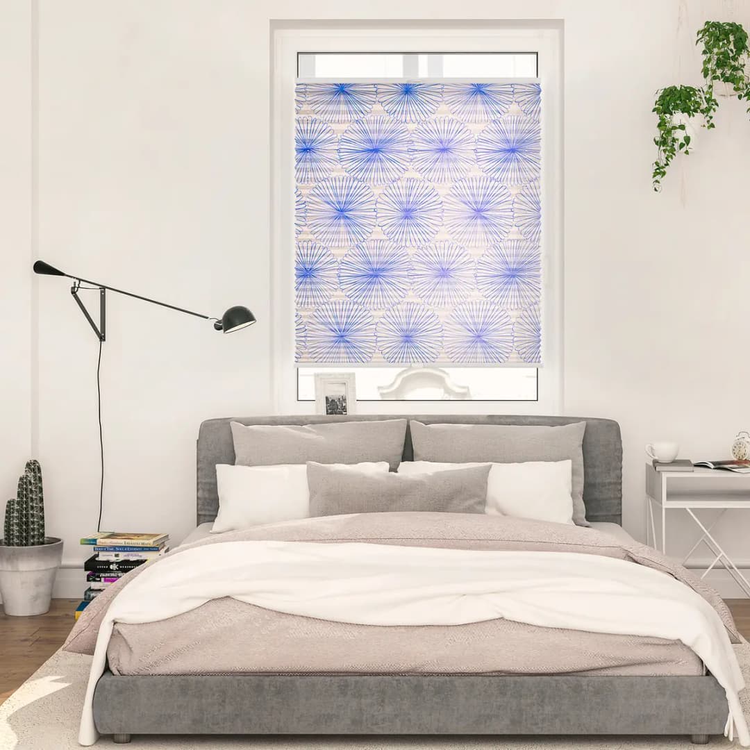 Plissee Klemmfix Flower Wheel | Blau
