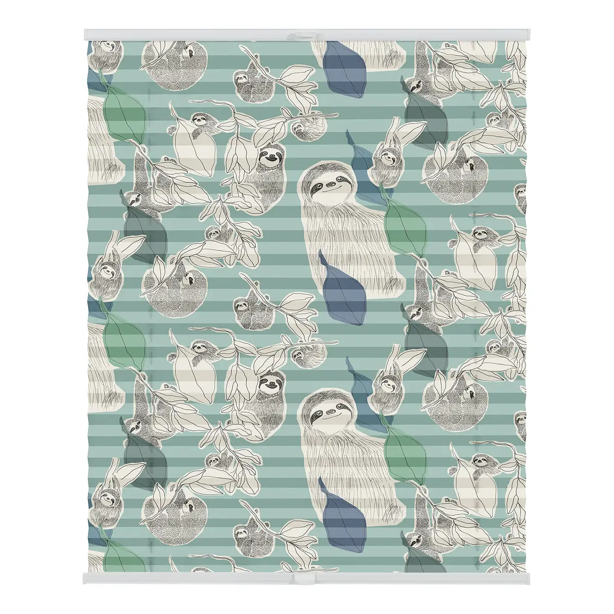 Plissee Klemmfix Sloths | Grün