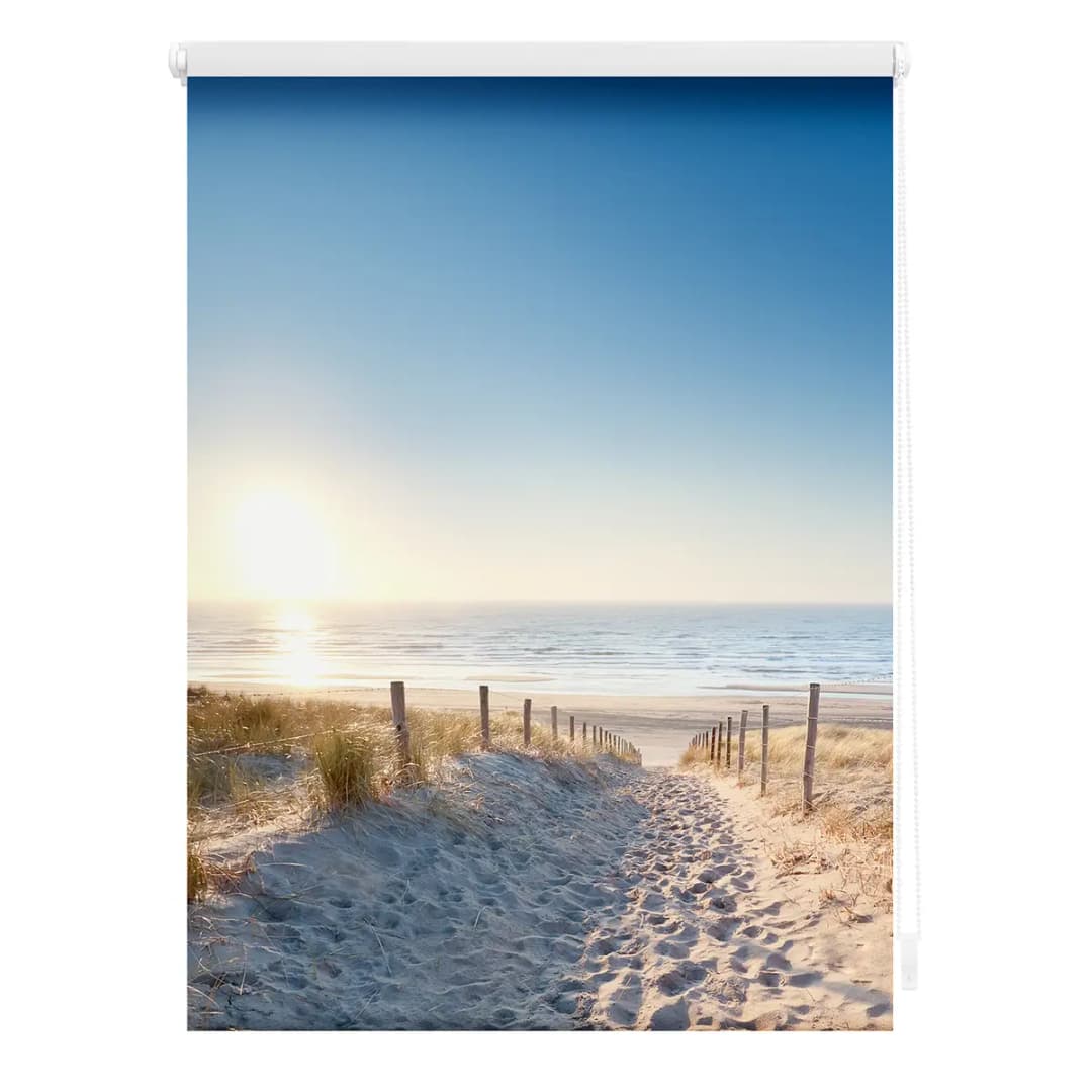 Klemmfix-Rollo Ostseestrand | Blau