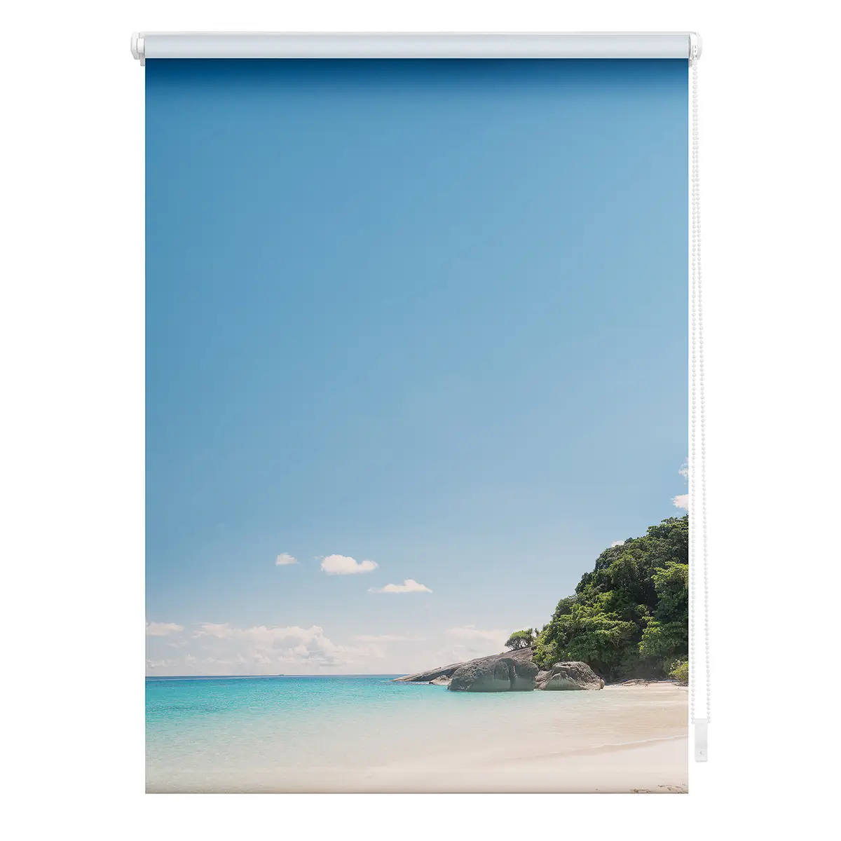 Klemmfix Rollo Südseeinsel | Blau