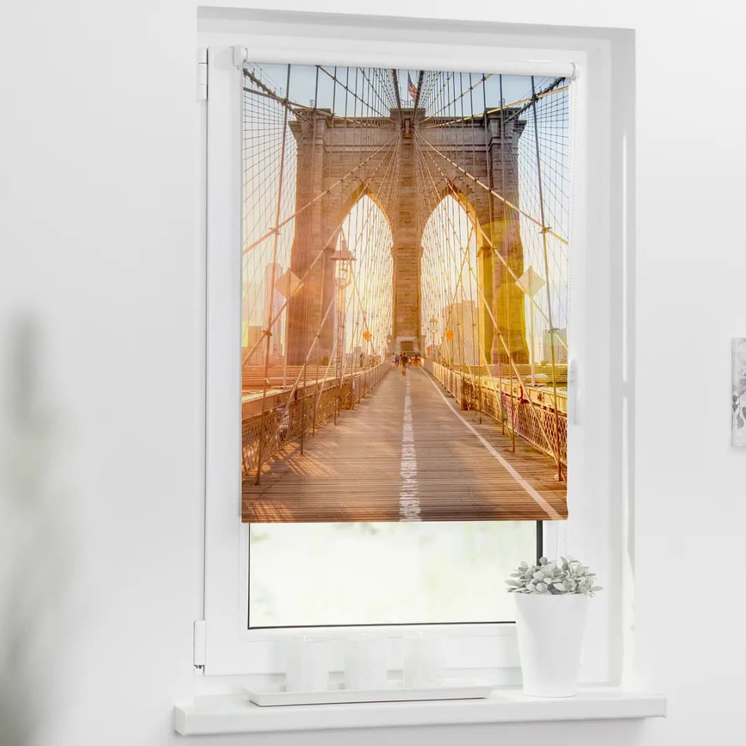 Klemmfix-Rollo Brooklyn Bridge | Orange