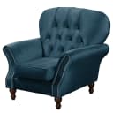 Sessel Dassel Blau Samt Onoli | Blau