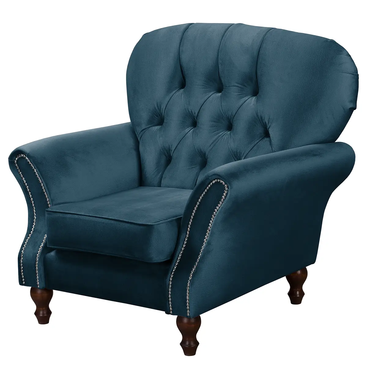 Sessel Dassel Blau Samt Onoli | Blau