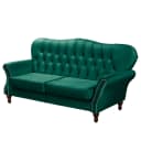 Sofa Dassel 3-Sitzer Grün Samt Onoli | Grün