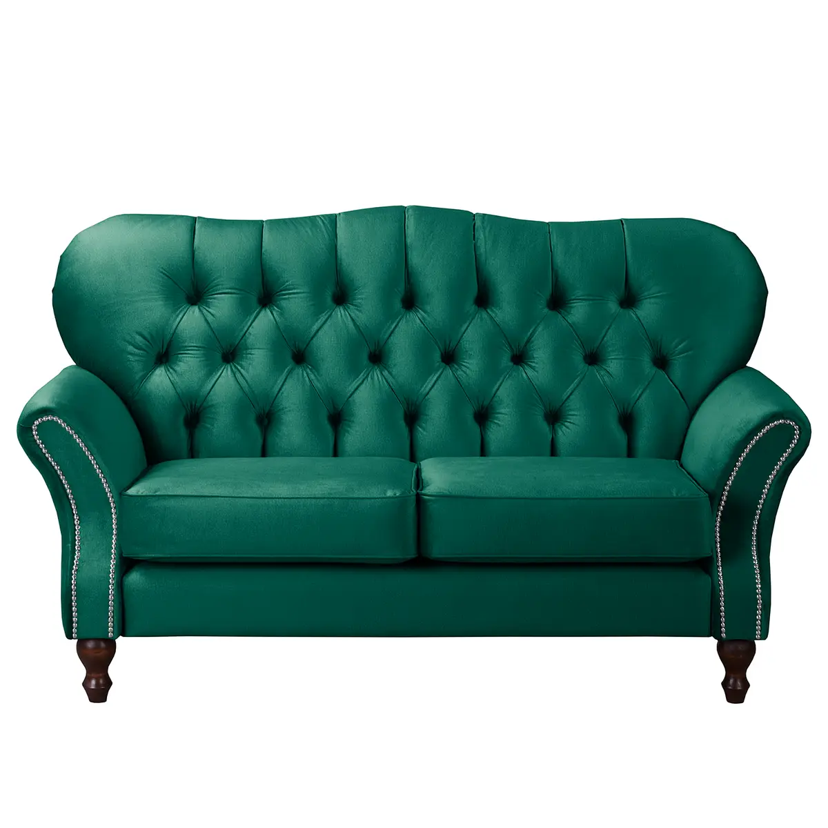Sofa Dassel 2-Sitzer Grün Samt Onoli | Grün