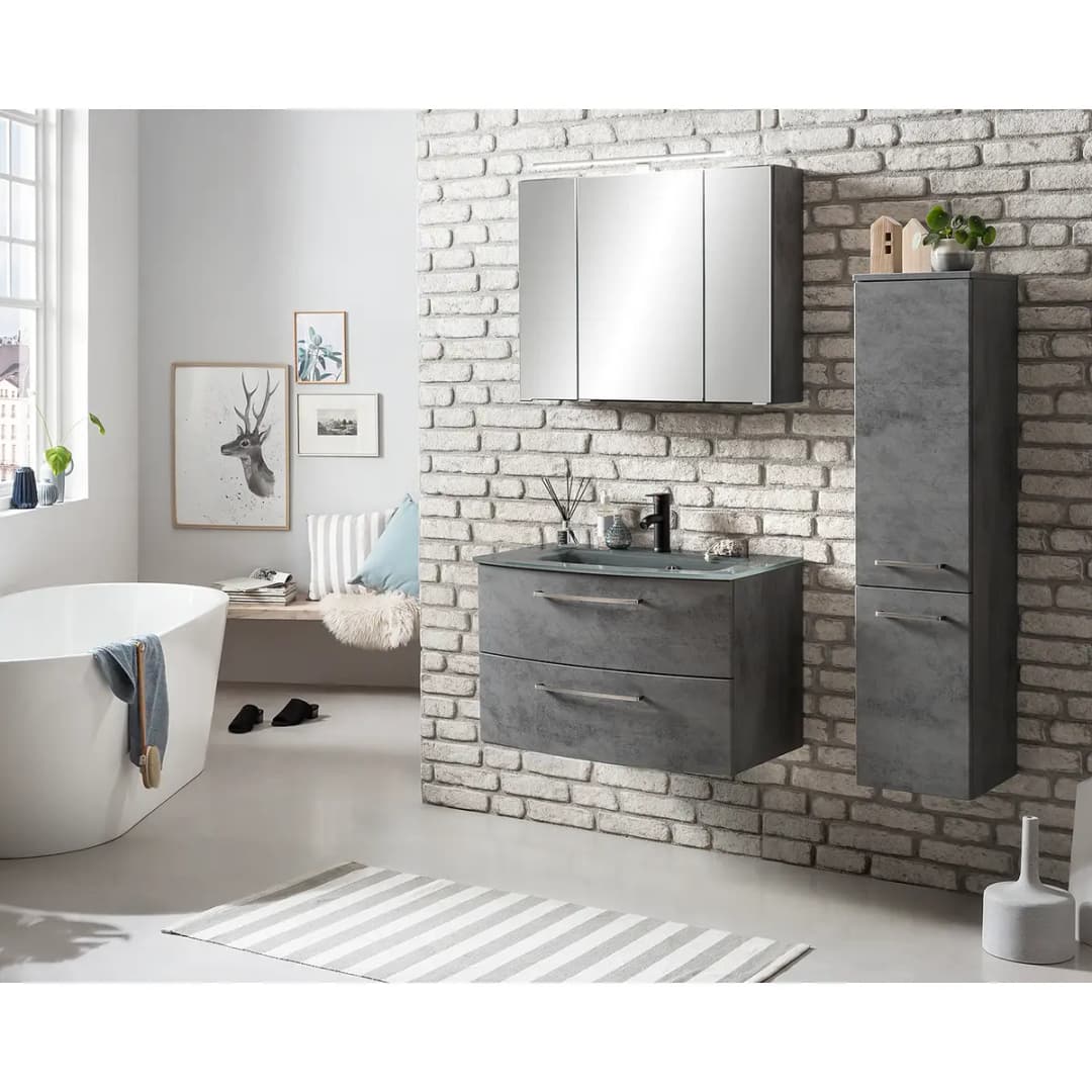 Spiegelschrank | Grau