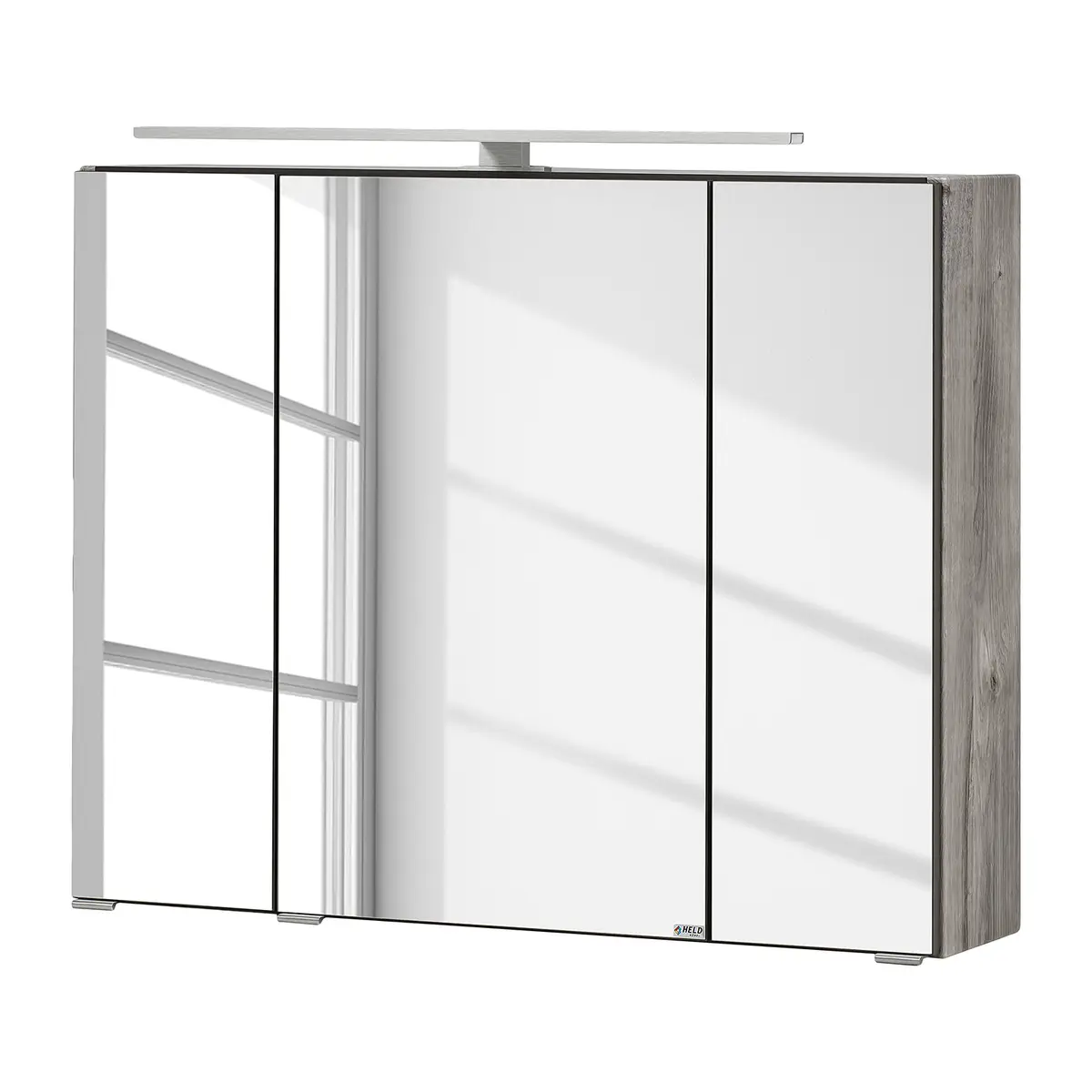 Badezimmerset I 2-teilig 80 x 200 x 49cm Braun/Eiche Grau Dekor