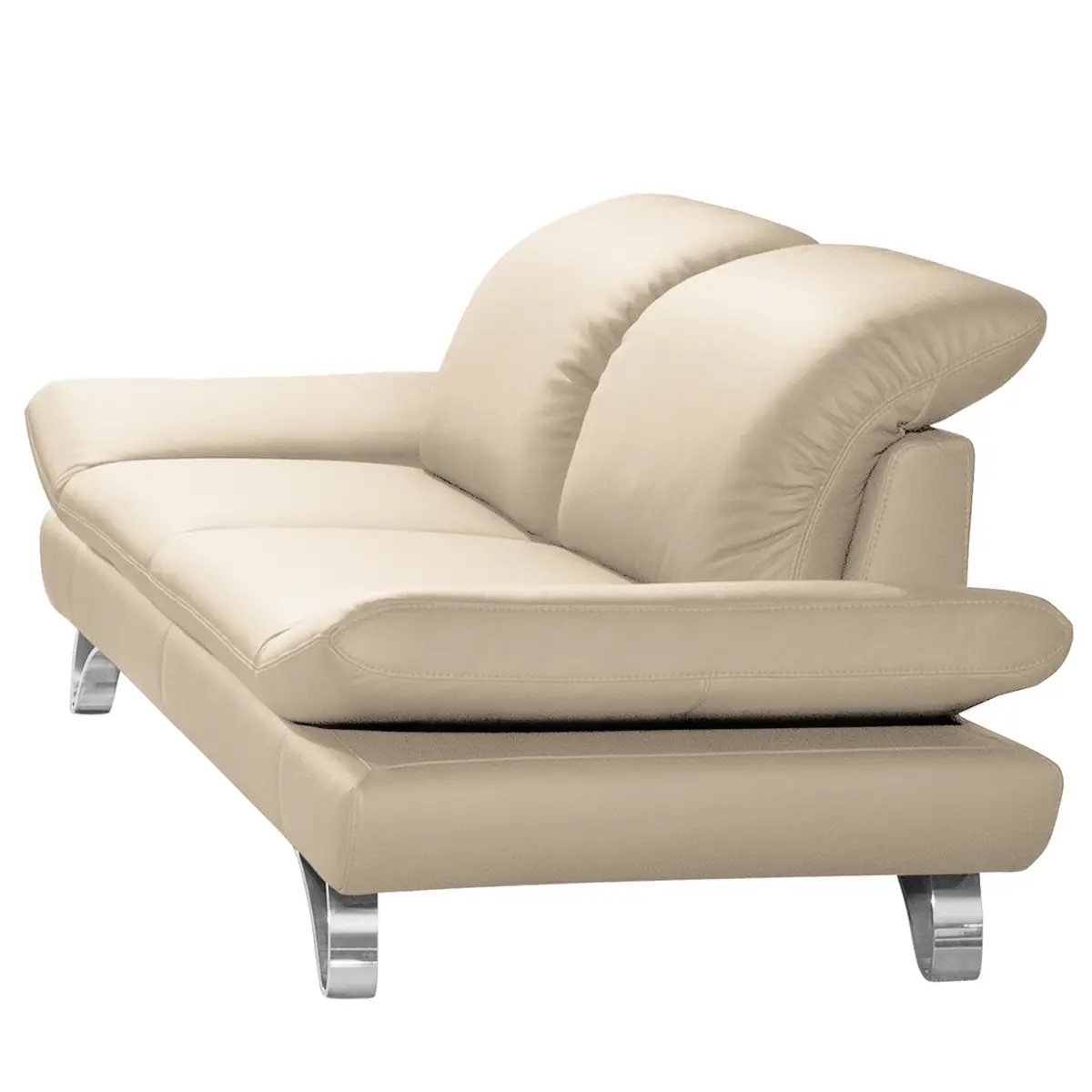 Sofa Buin 3-Sitzer Beige Echtleder Canela | Beige