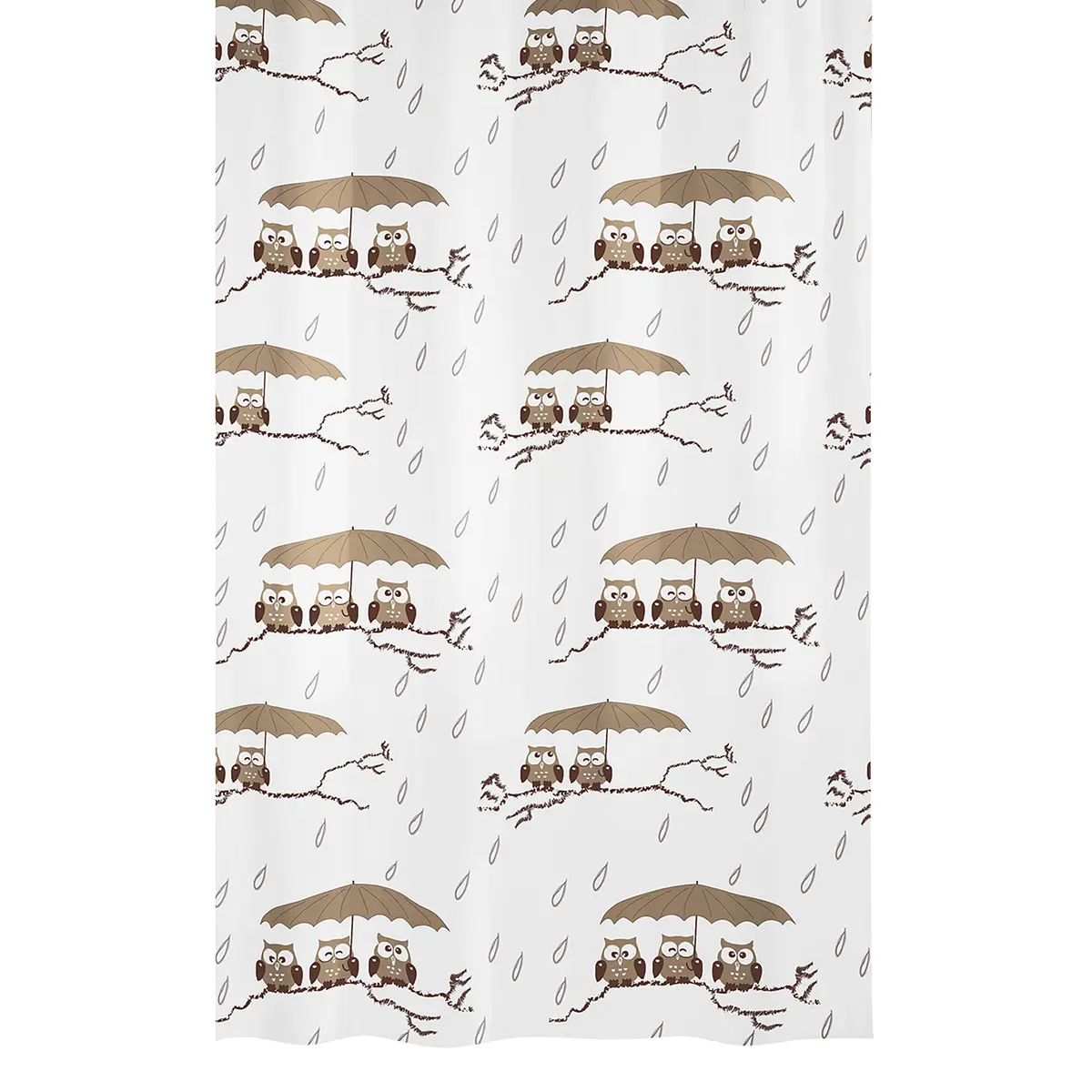Duschvorhang Eulen Polyester Beige | Beige