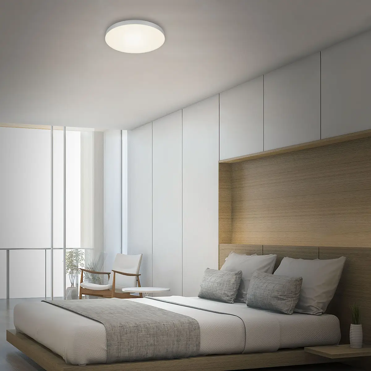 LED-Deckenleuchte Flame | Silber