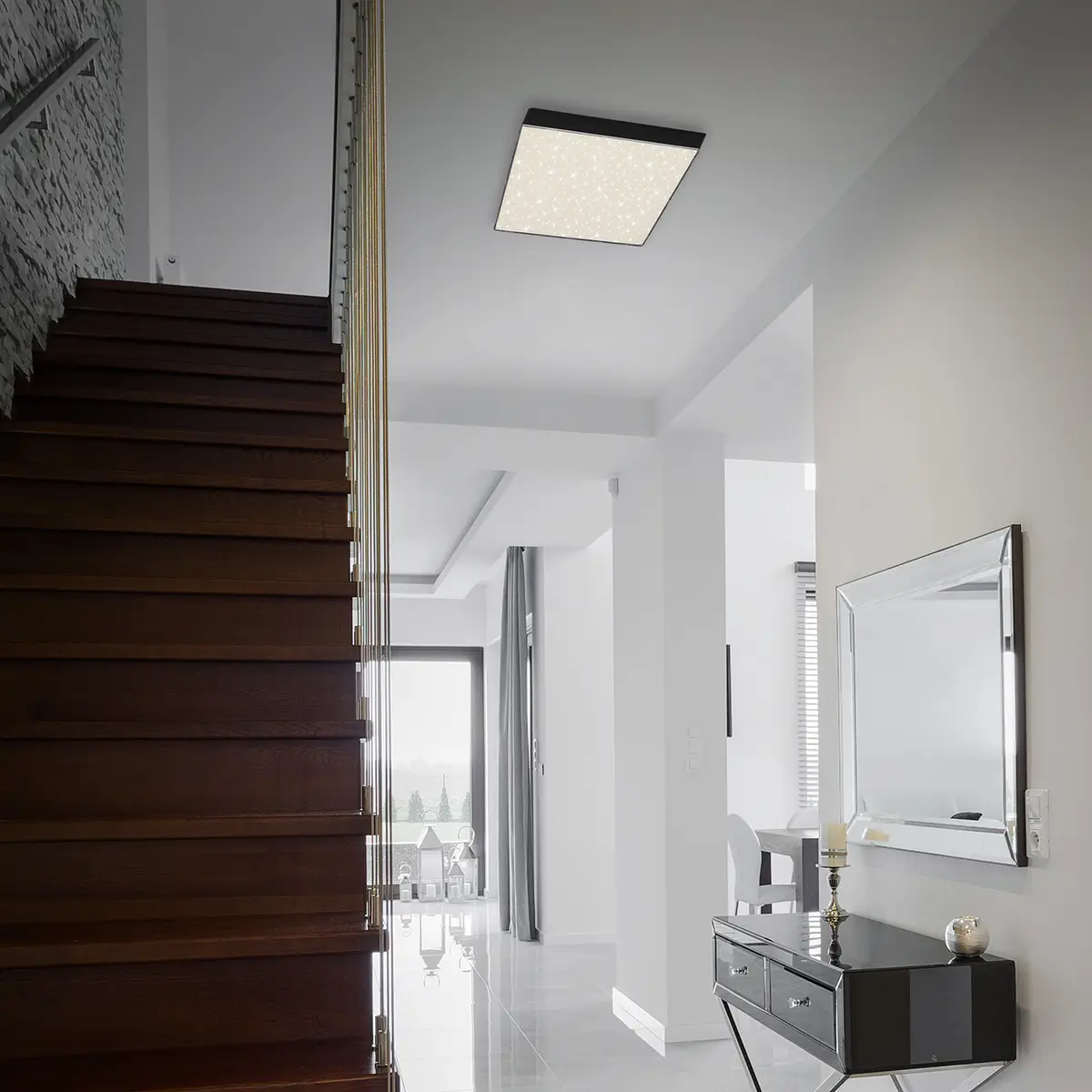 LED-Deckenleuchte Flame Star II | Schwarz
