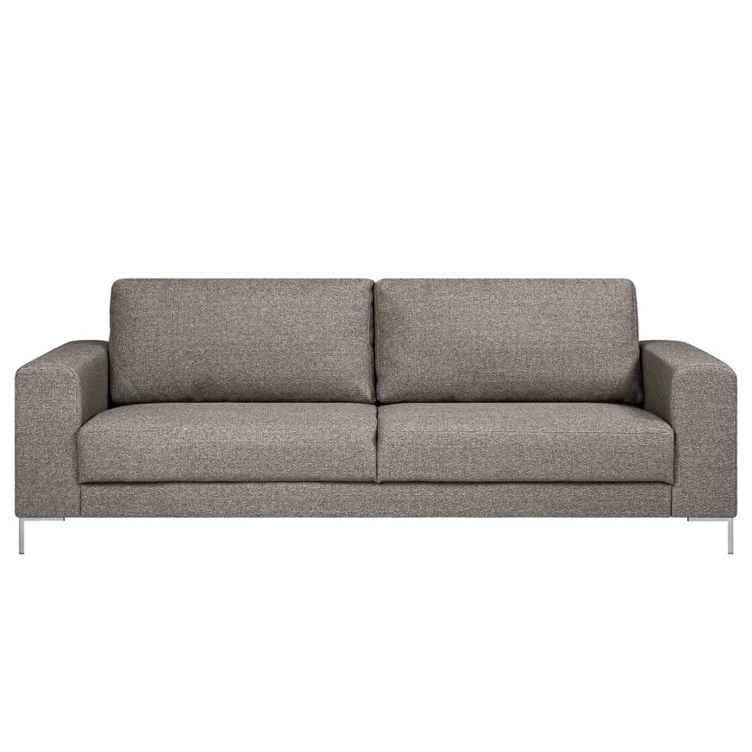Sofa Summer 3-Sitzer Grau Strukturstoff Gesa | Grau