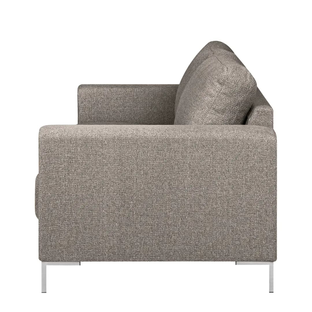 Sofa Summer 3-Sitzer Grau Strukturstoff Gesa | Grau