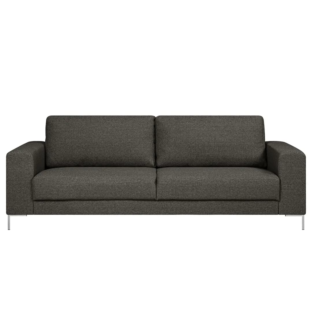 Sofa Summer 3-Sitzer Grau Strukturstoff Gesa | Grau