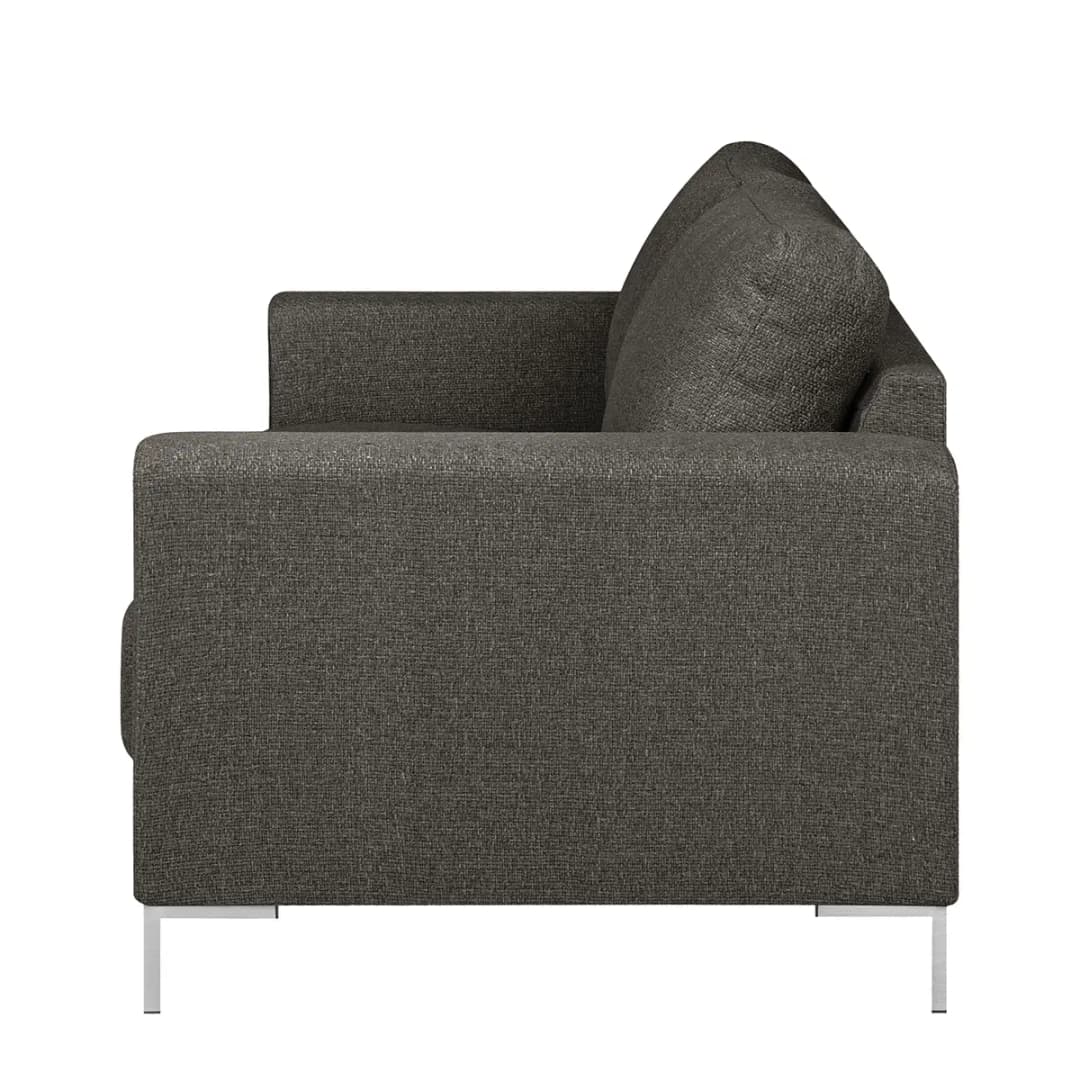 Sofa Summer 3-Sitzer Grau Strukturstoff Gesa | Grau