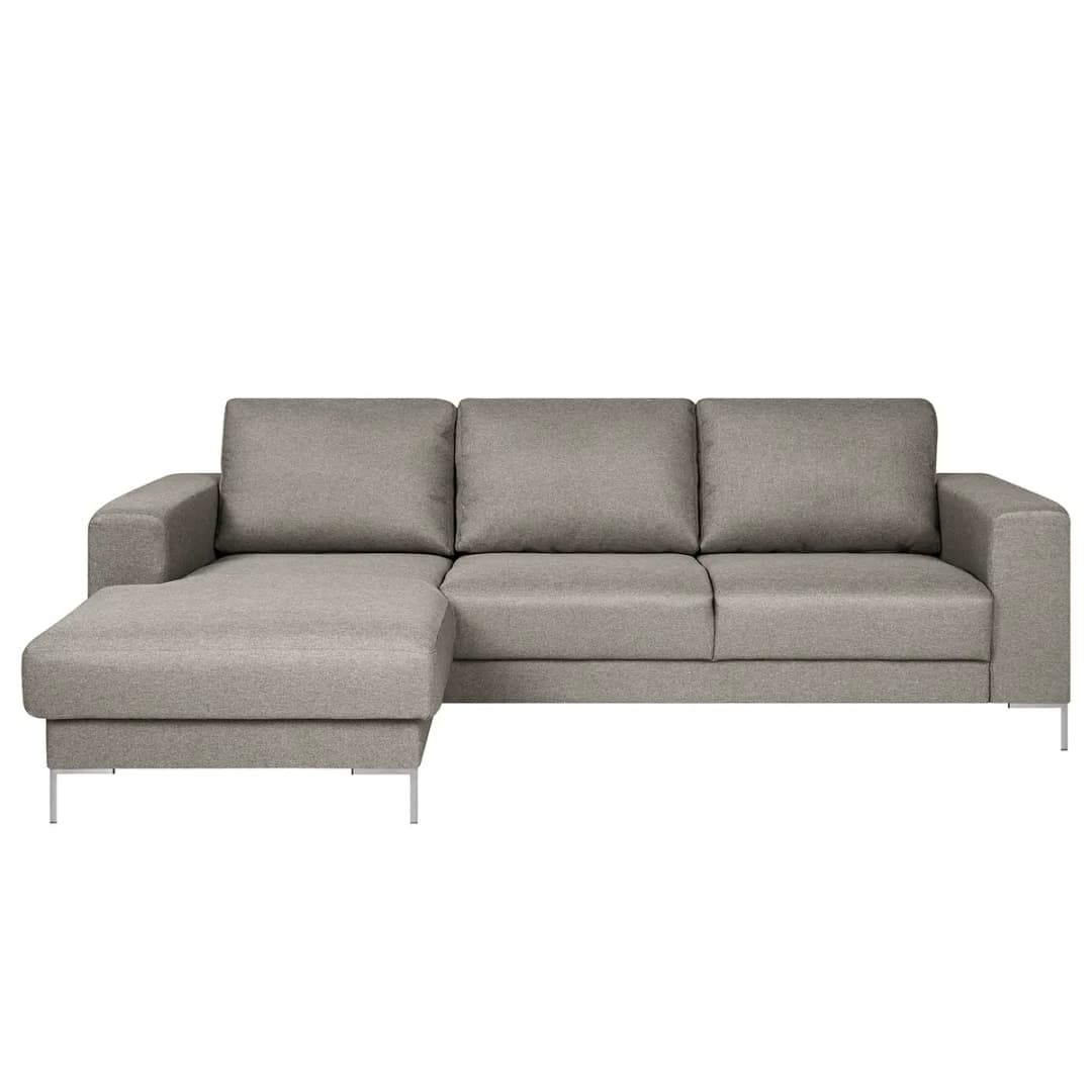 Ecksofa Grau Webstoff Mavie | Grau