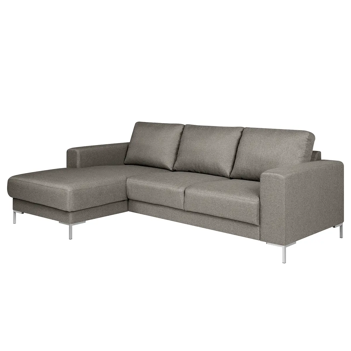 Ecksofa Grau Webstoff Mavie | Grau