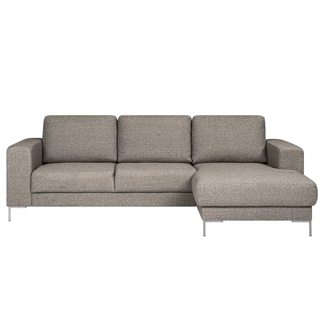 Ecksofa Grau Strukturstoff Gesa | Grau