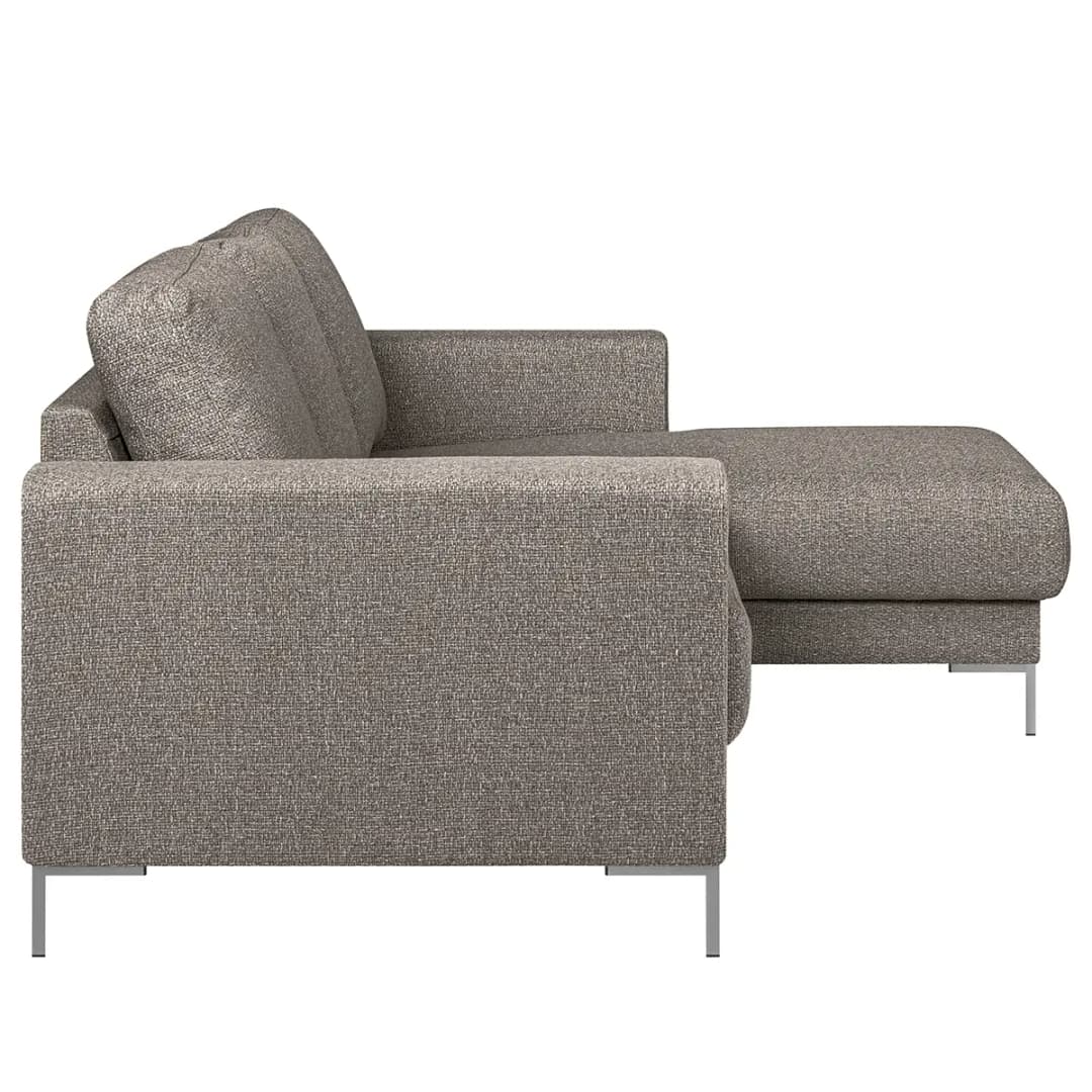 Ecksofa Grau Strukturstoff Gesa | Grau