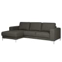 Ecksofa Grau Strukturstoff Gesa | Grau