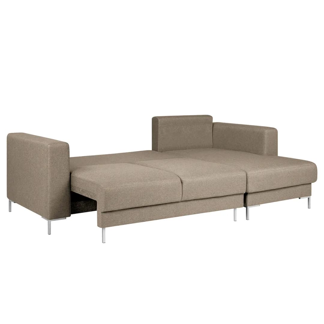 Ecksofa Braun Webstoff Mavie | Braun