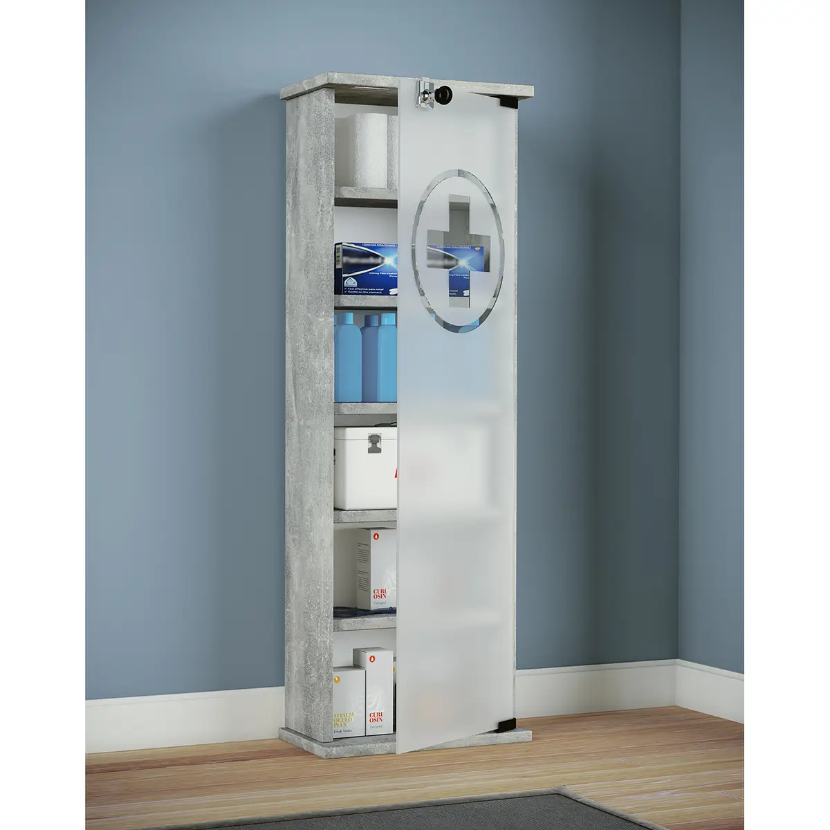 Medizinschrank Gusal | Grau