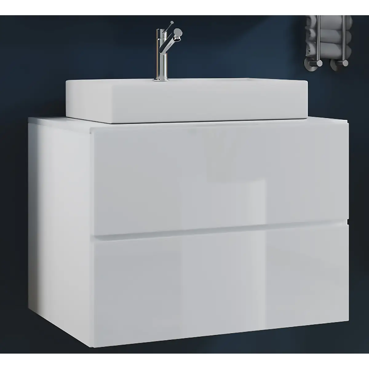 Waschtisch Lendas 81cm Weiß/Weiß | Weiß