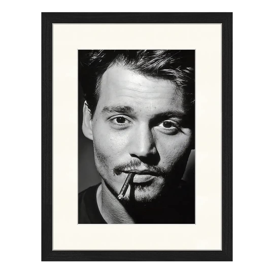 Bild Johnny Depp Rahmen | Schwarz
