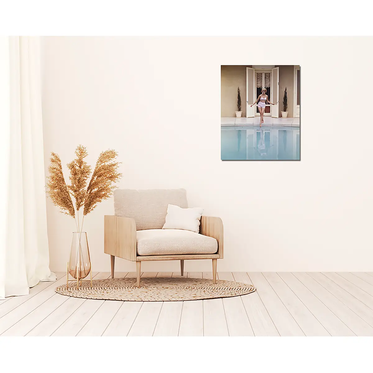 Bild Touching water with foot | Mehrfarbig