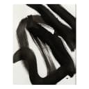 Bild Abstract black ink brush stroke Metal: Aku-Dibond