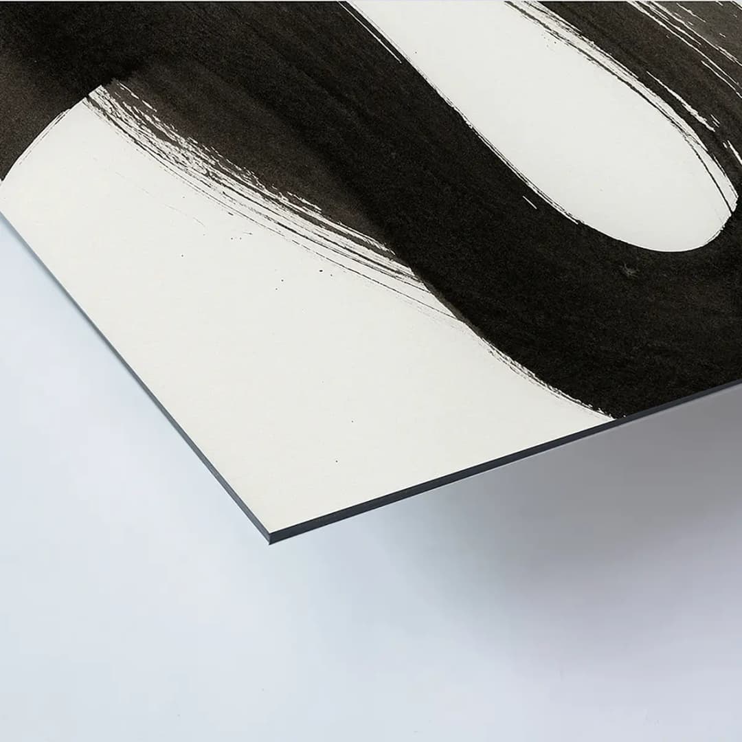 Bild Abstract black ink brush stroke Metal: Aku-Dibond