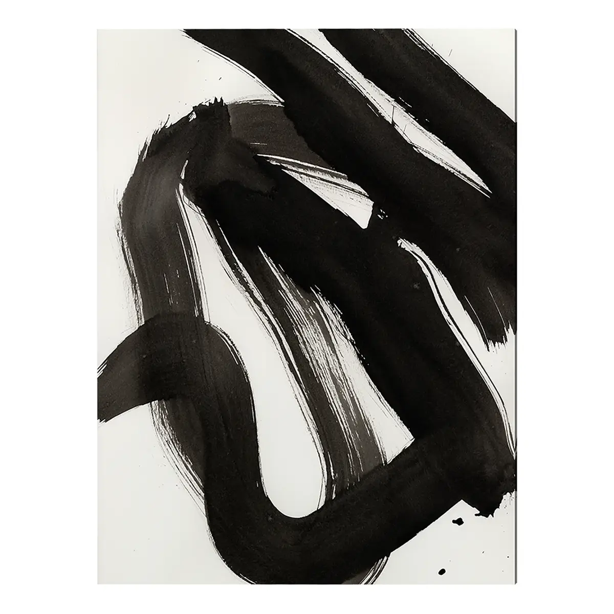 Bild Abstract black ink brush stroke | Mehrfarbig