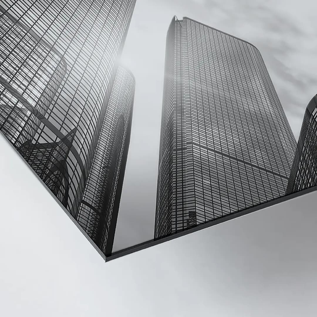 Bild Business district Metal: Aku-Dibond Multicolor 60 x 50cm
