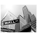 Bild New York Wall street Metal: Aku-Dibond Multicolor 90 x
