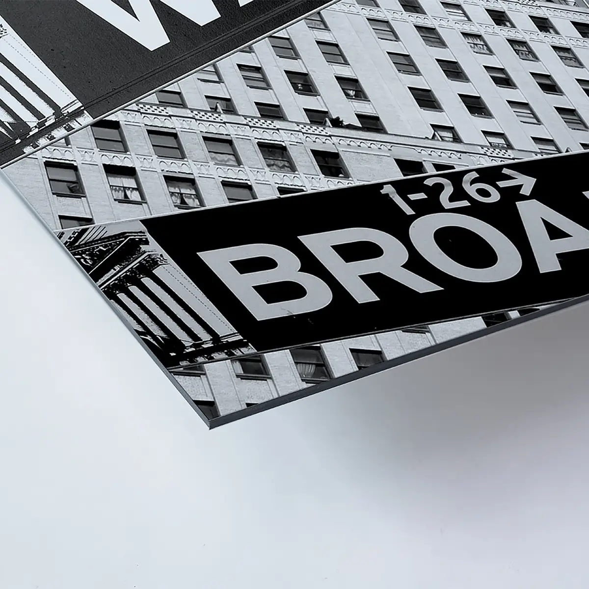 Bild New York Wall street Metal: Aku-Dibond Multicolor 90 x