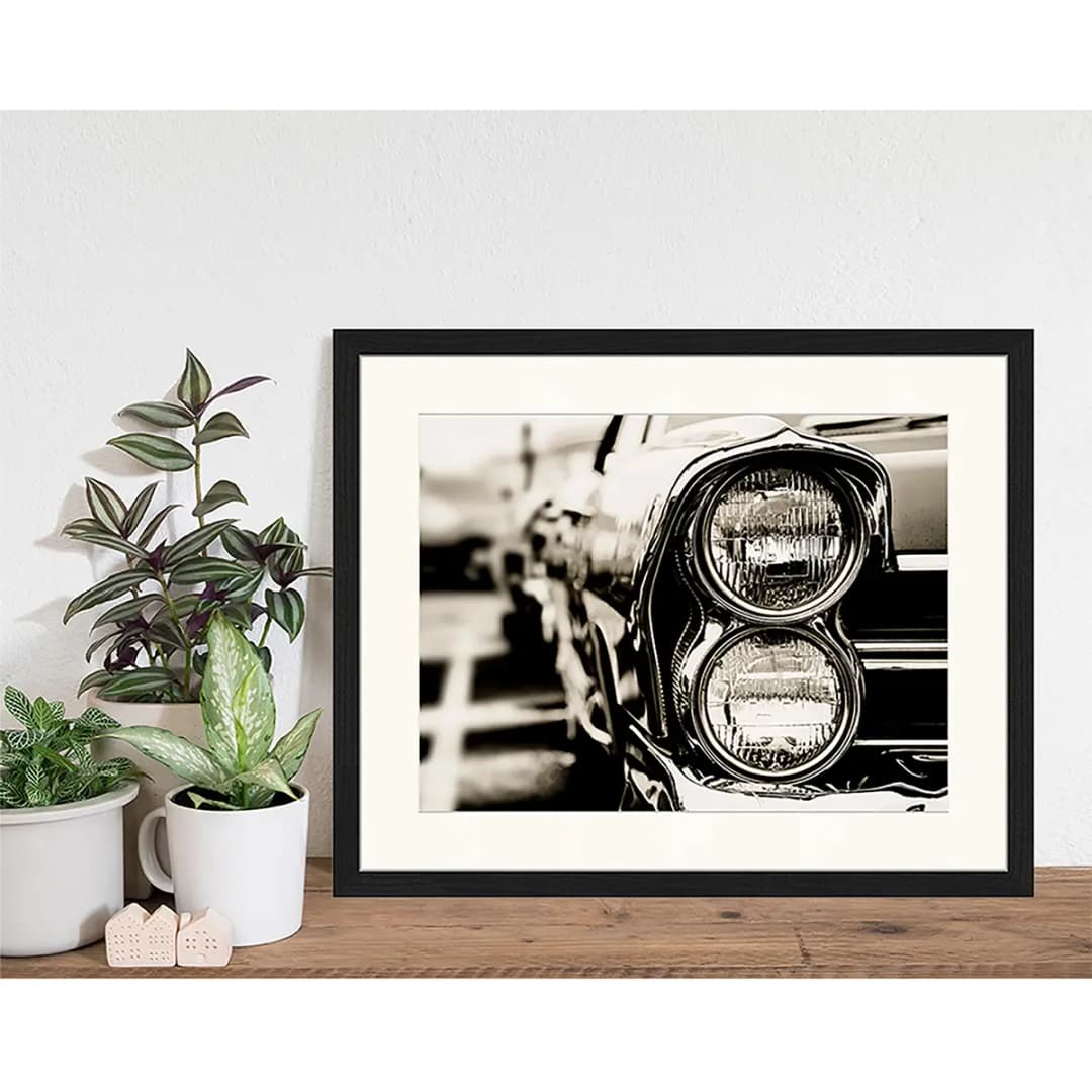 Bild Classic Car Wandbild | Schwarz