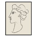 Bild Side Portrait Inspired By Matisse | Schwarz