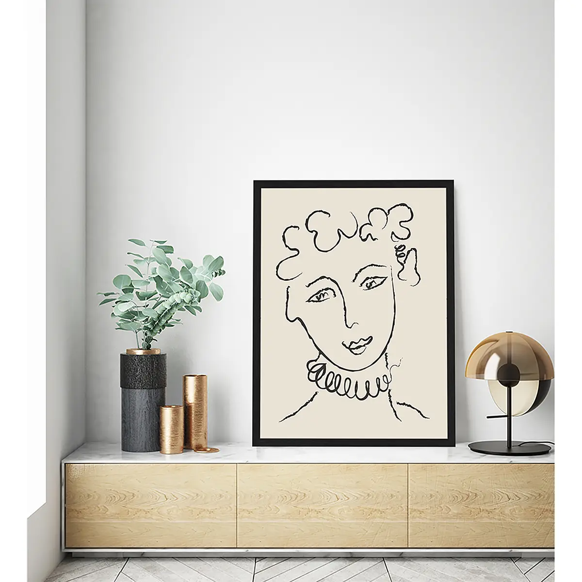 Bild Fancy Woman Portrait | Schwarz