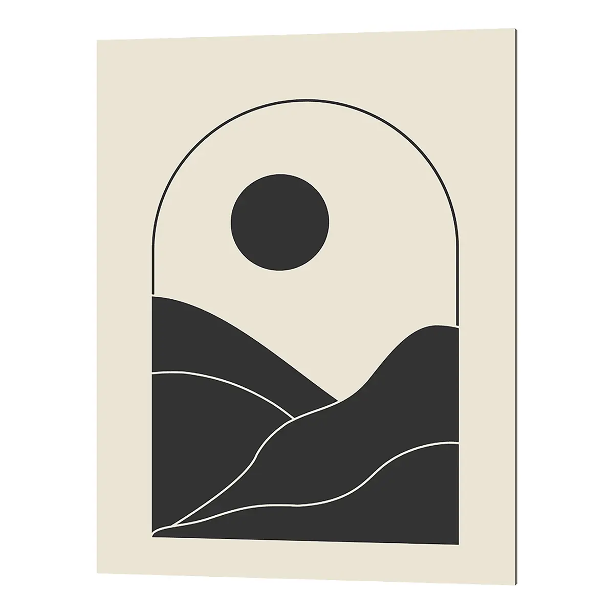 Bild Contemporary Abstract Sunrise Metal | Mehrfarbig