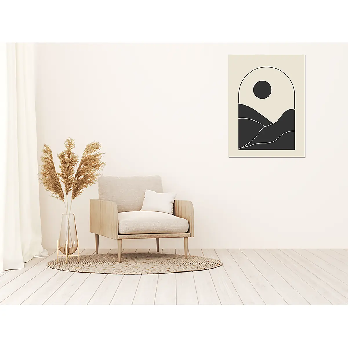 Bild Contemporary Abstract Sunrise Metal | Mehrfarbig