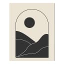 Bild Contemporary Abstract Sunrise Metal | Mehrfarbig